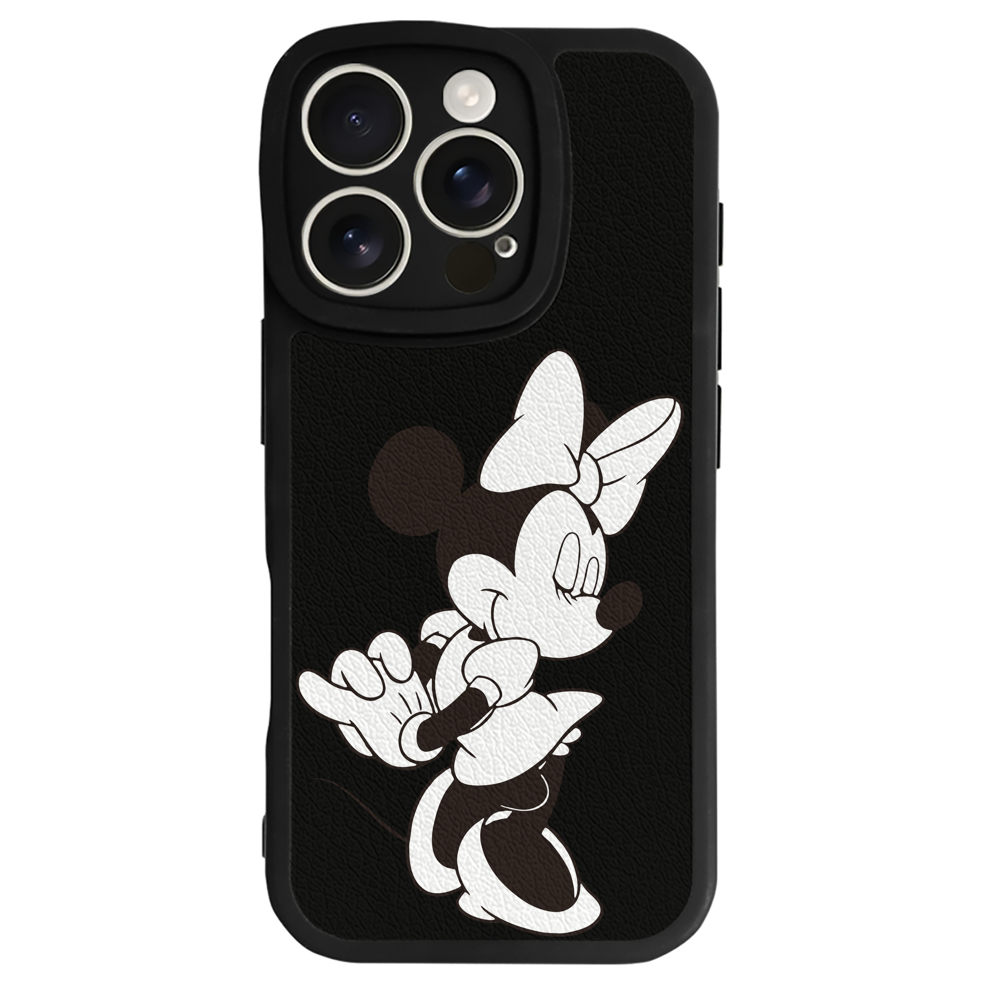（画像用） ミッキーマウス Mickey Mouse 【iPhone 16シリーズ対応】シリコンスマホケース（レザー調） 材質：シリコン
